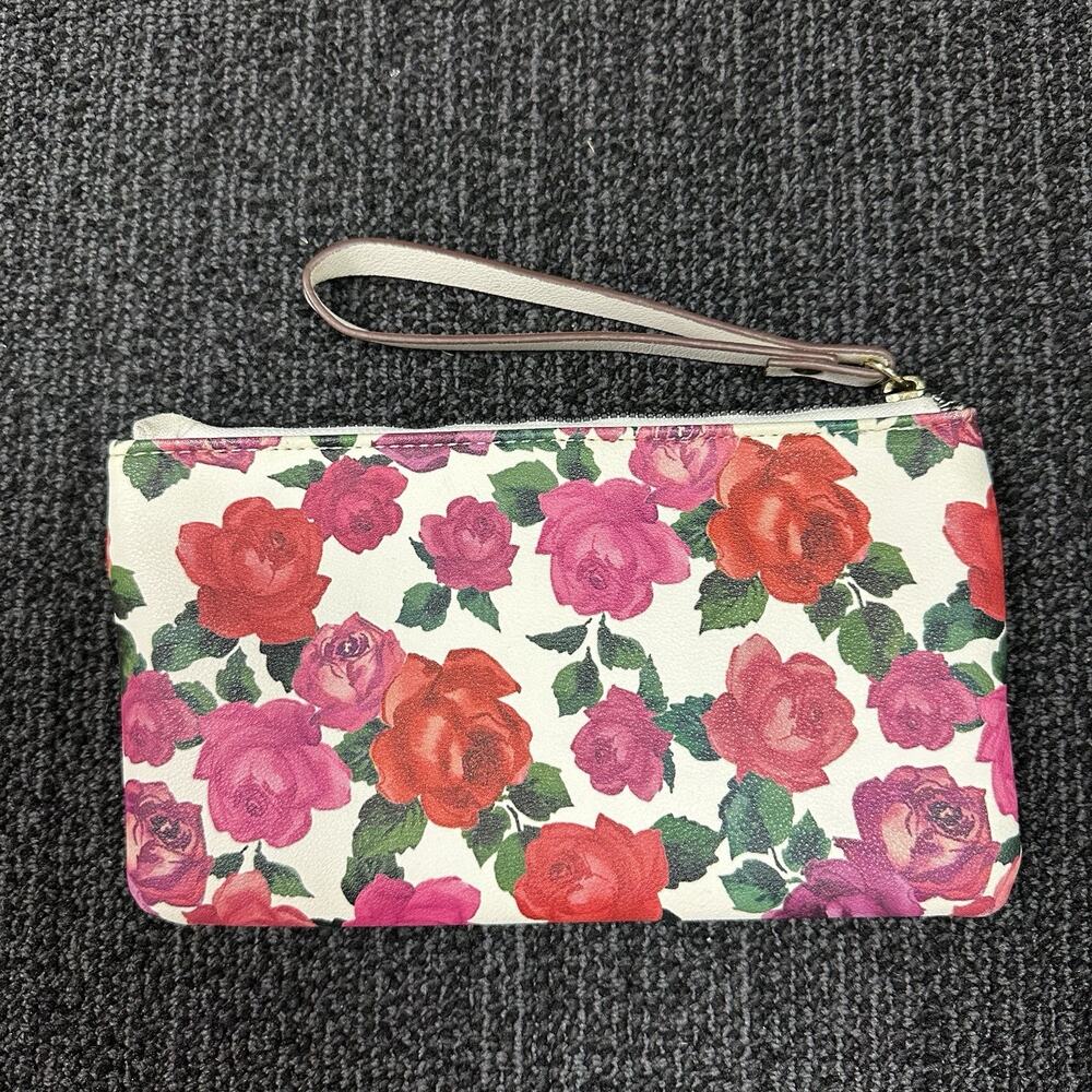 Juicy Couture Small Wristlet Clutch With Lock Charm Floral Print - Picture 2 of 7
